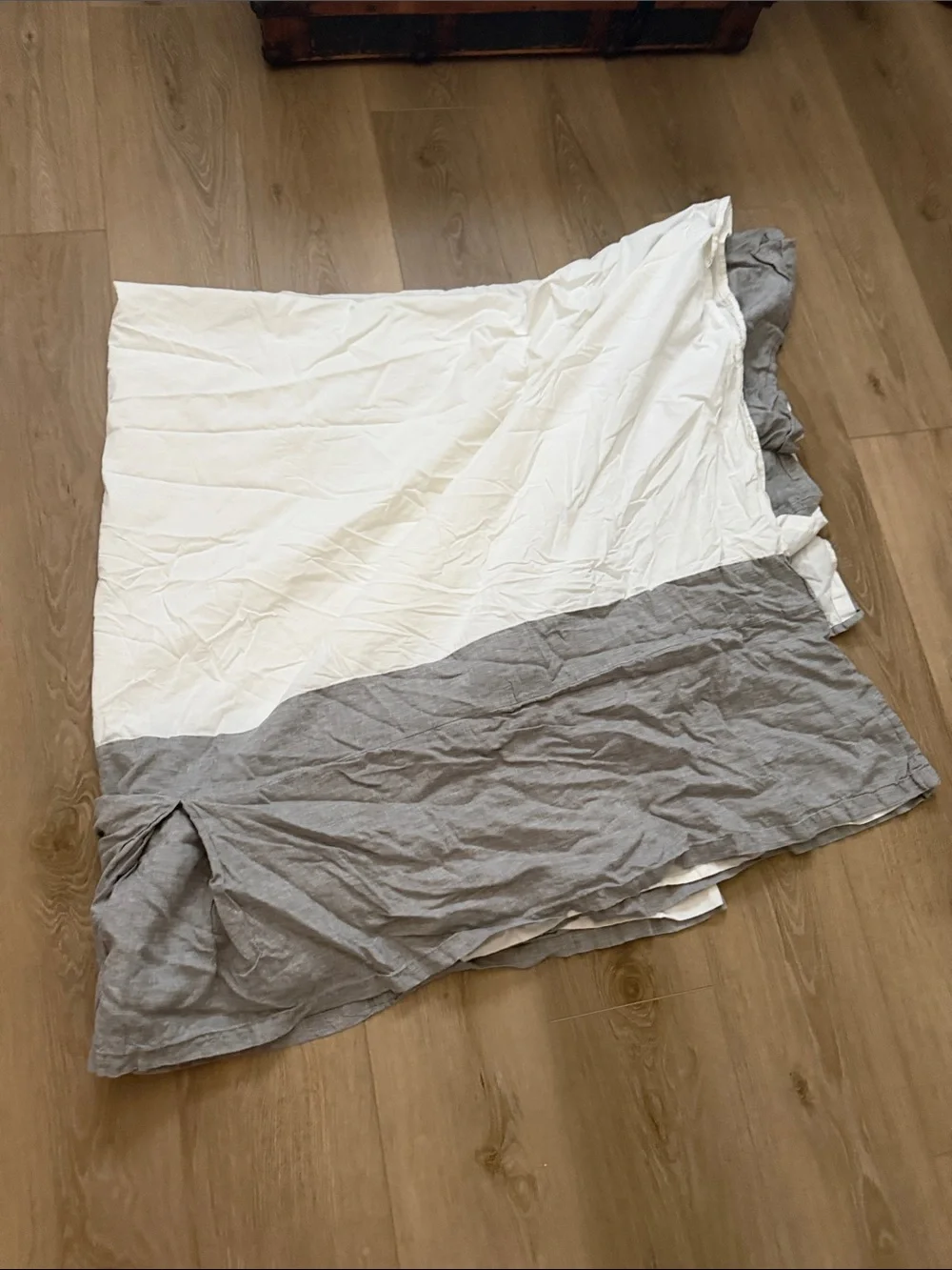 Pottery Barn Cal King Heather Gray Bedskirt